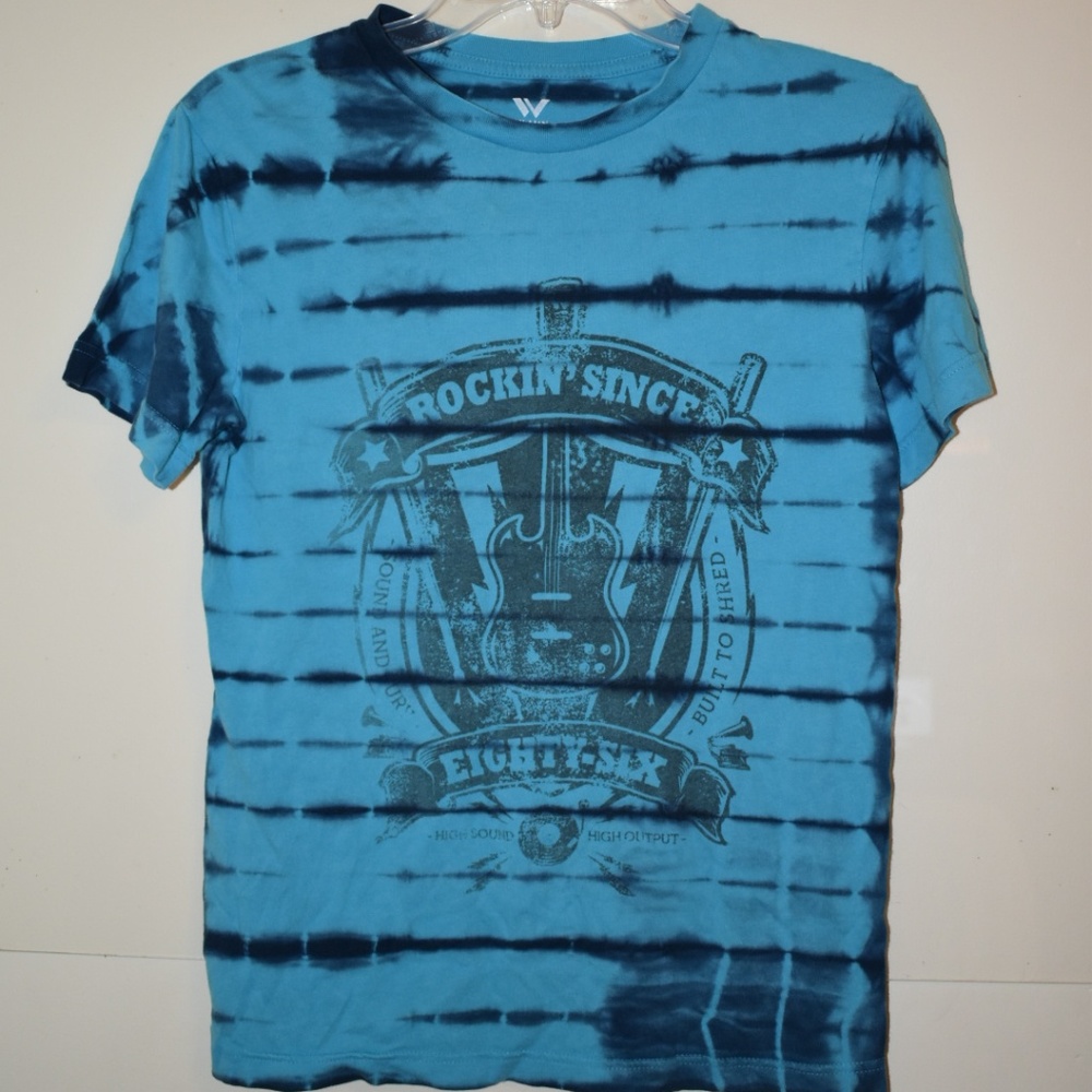 Boys blue tie-dye shirt